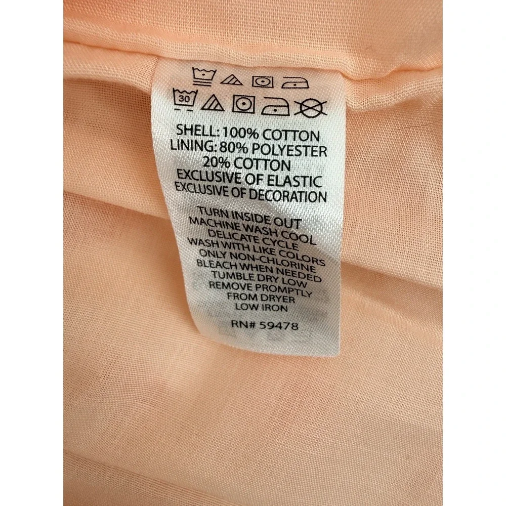 Cynthia Rowley Girls Sun Dress Peach Strawberries Cotton‎ Cottagecore 3T